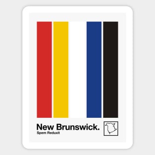 New Brunswick // Original Minimalist Artwork Poster Design Sticker